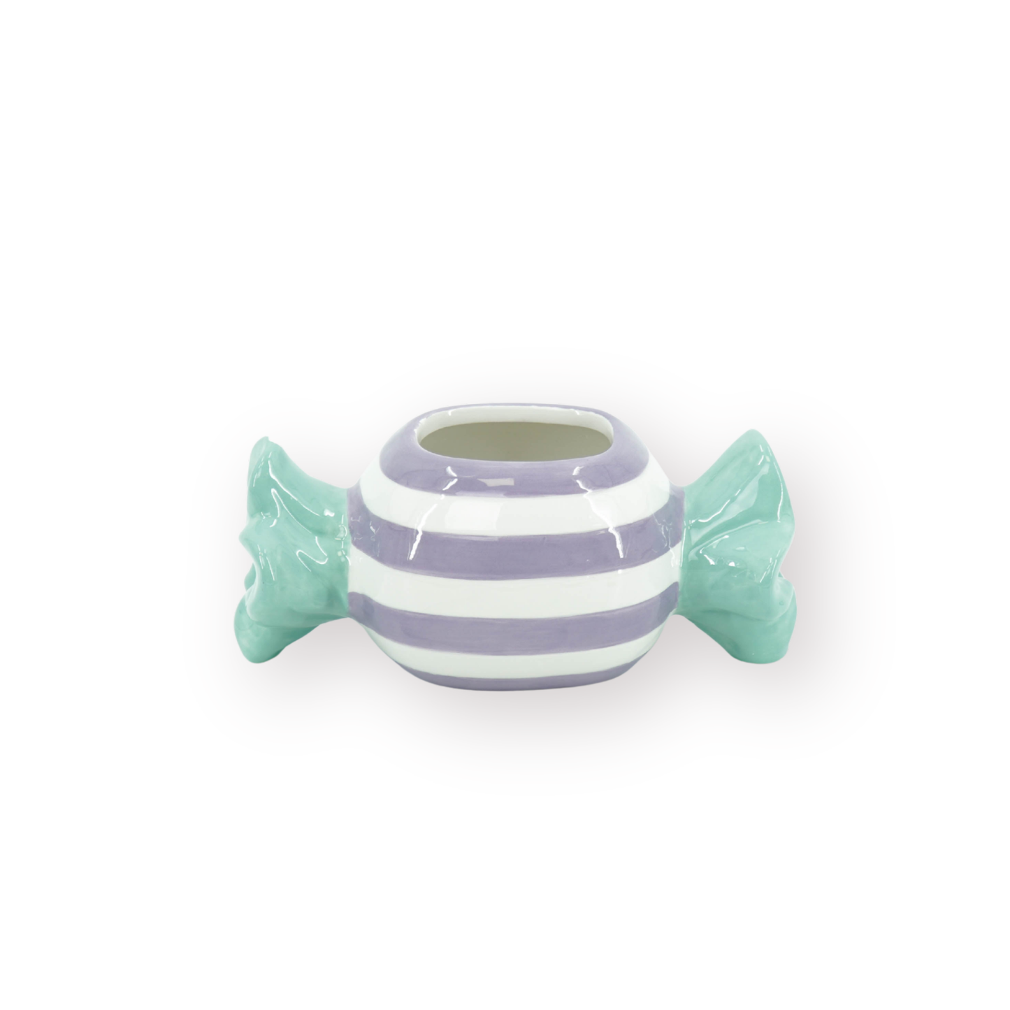 Pot - Flowerpot - Toffee Candy  - Mint/Lilac  - 17x8x8cm