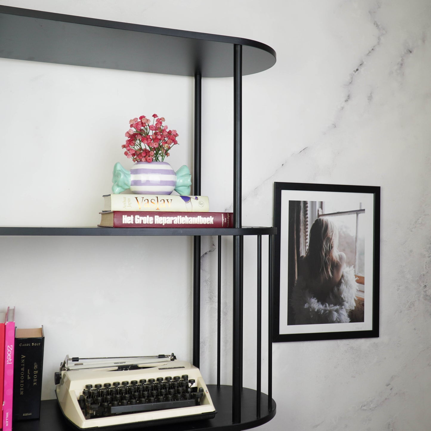 Pot - Flowerpot - Toffee Candy  - Mint/Lilac  - 17x8x8cm