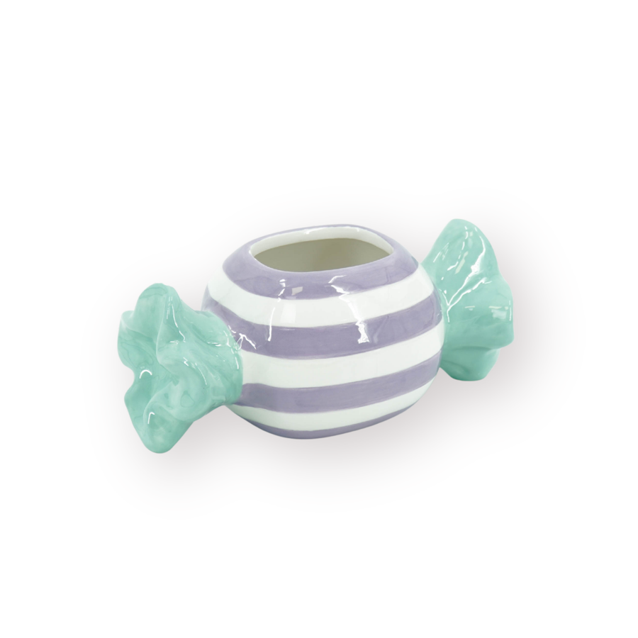 Pot - Flowerpot - Toffee Candy - Mint/Lilac - 21x9.5x9.5 cm