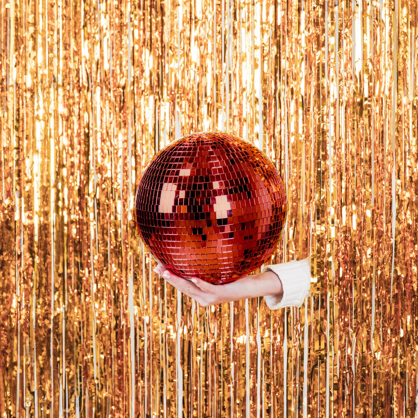 Christmas Decoration -  Christmas Hanger - Discoball - Foam - Red - 25x25x25cm