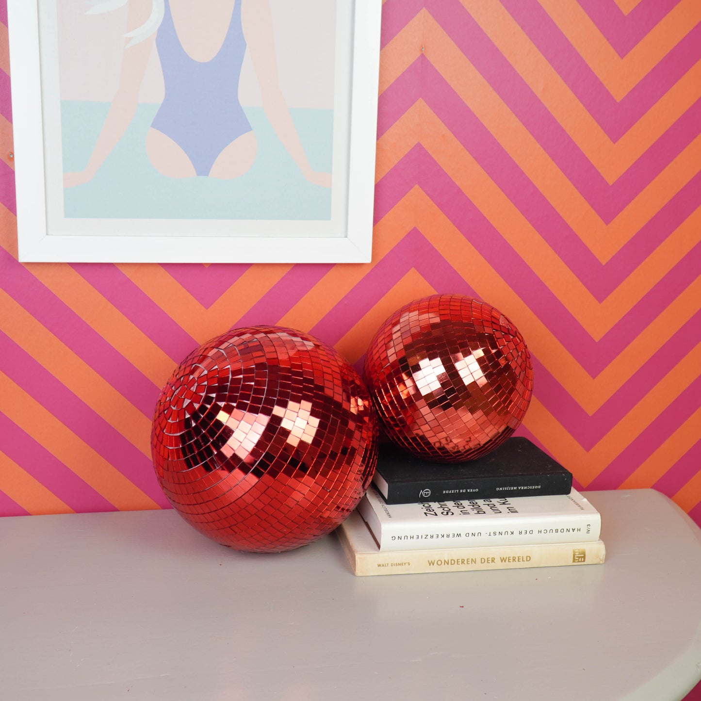 Christmas Decoration -  Christmas Hanger - Discoball - Foam - Red - 25x25x25cm