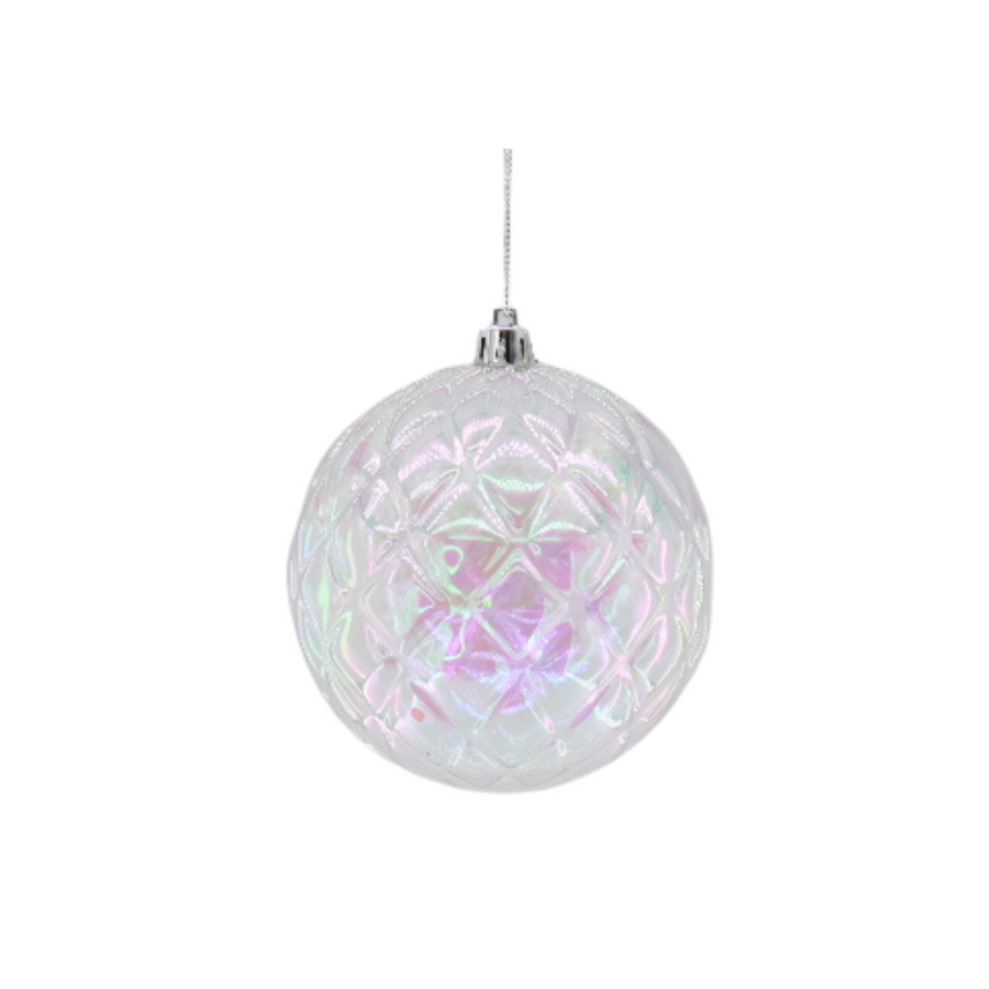 Ornament - Bauble - Plastic - Iridescent - 10x10cm