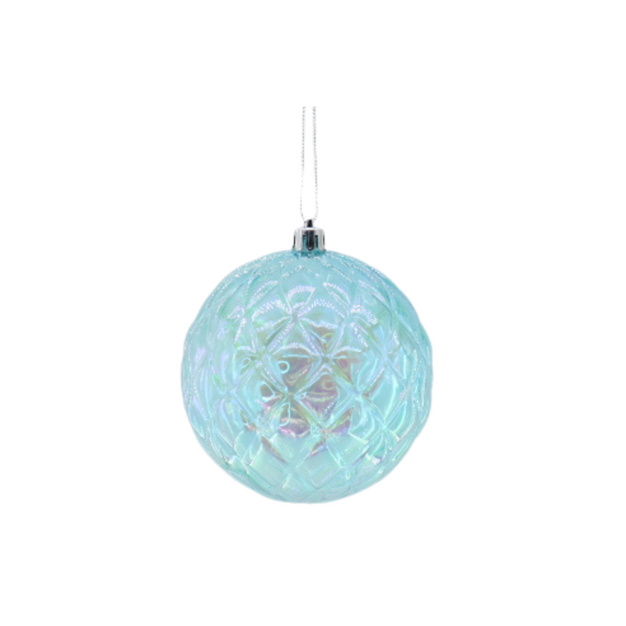 Ornament - Bauble - Plastic - Blue - 15x15 cm