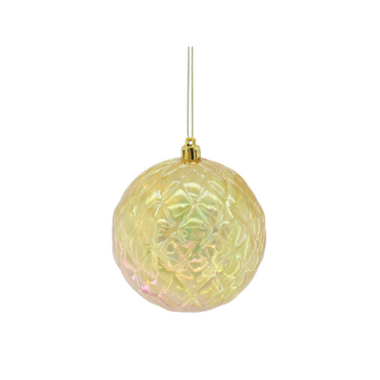 Ornament - Bauble - Plastic - Yellow  - 20x20cm