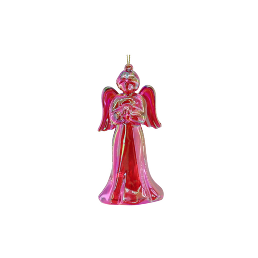 Ornament - Angel - Plastic - Red - 6x5.5x11 cm