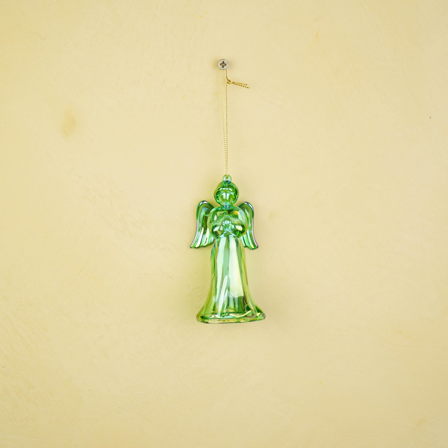 Ornament - Angel - Plastic - Green - 6x5.5x11 cm