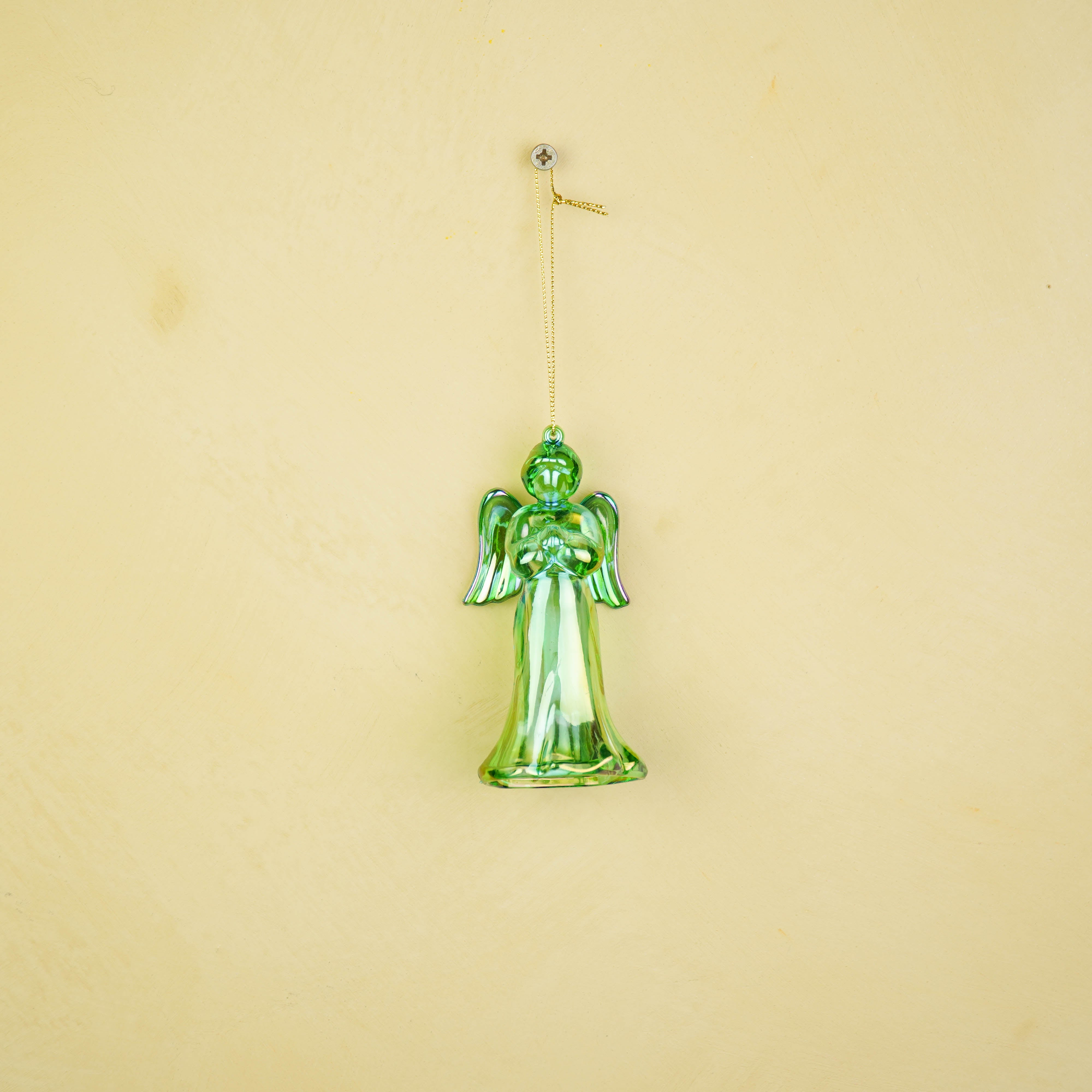 Ornament - Angel - Plastic - Green - 6x5.5x11 cm