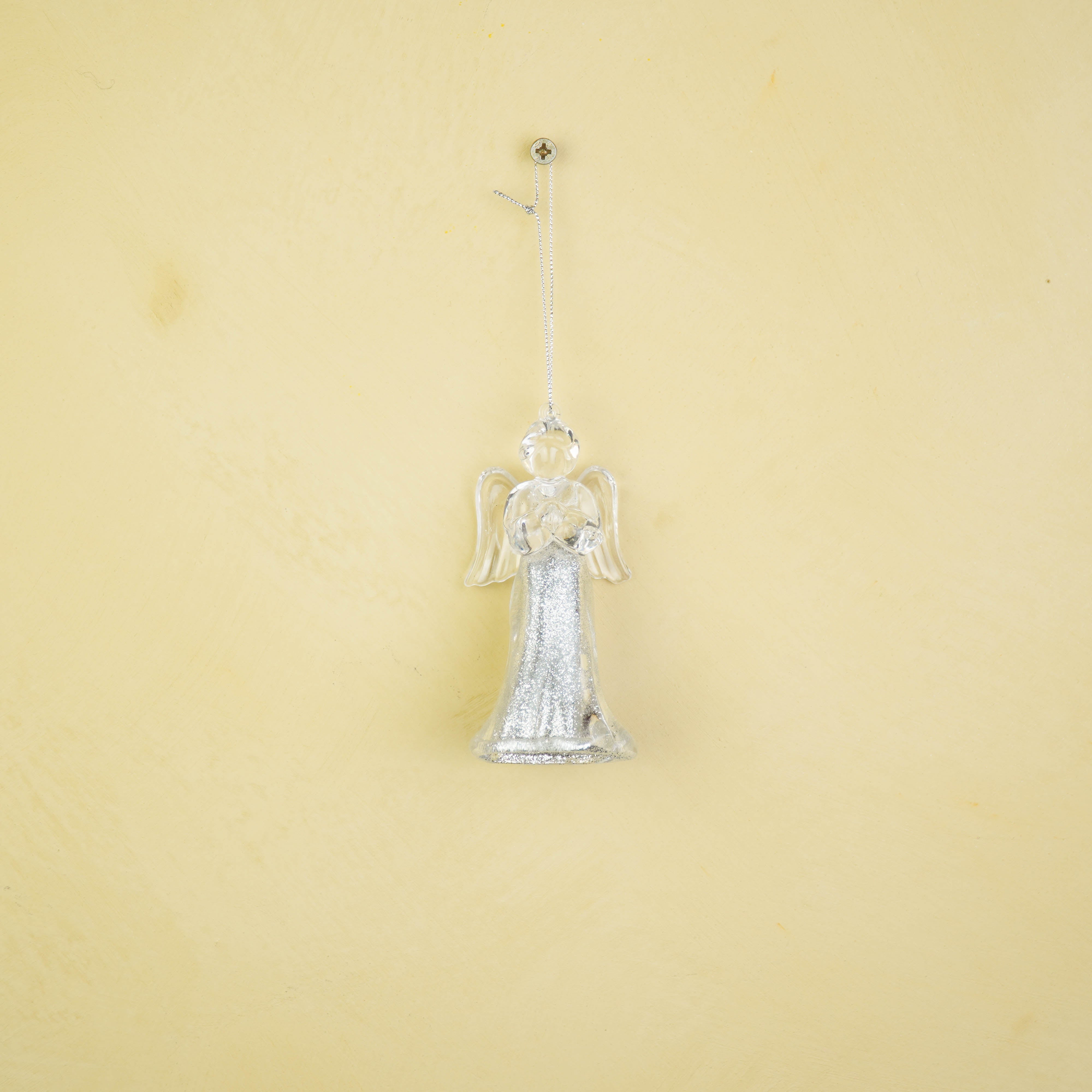 Ornament - Angel - Plastic - Silver - 6x5.5x11 cm