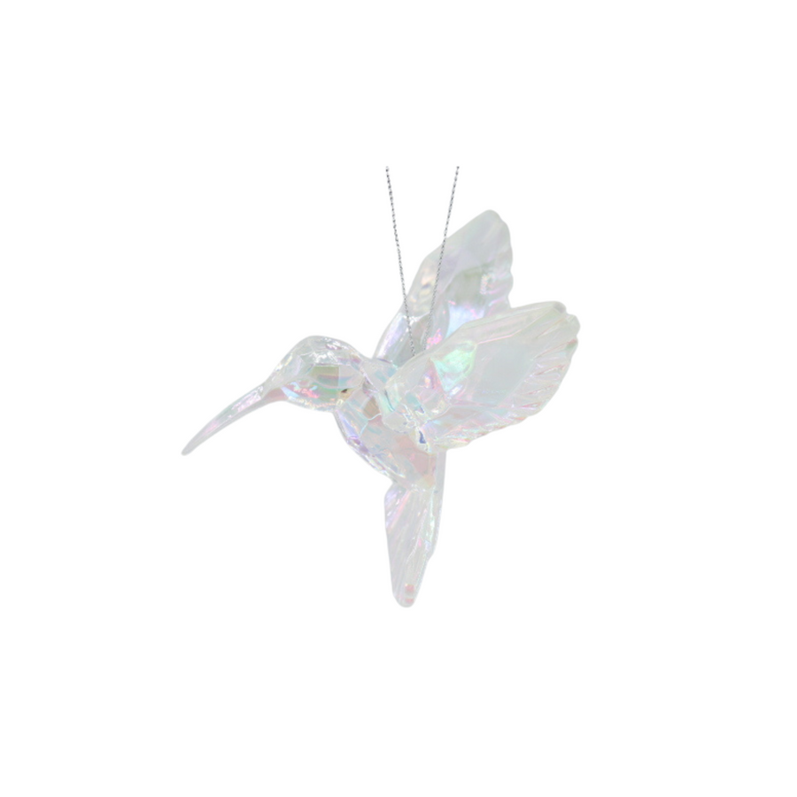 Ornament Hummingbird - Acrylic - Clear - 9.5x7x9 cm