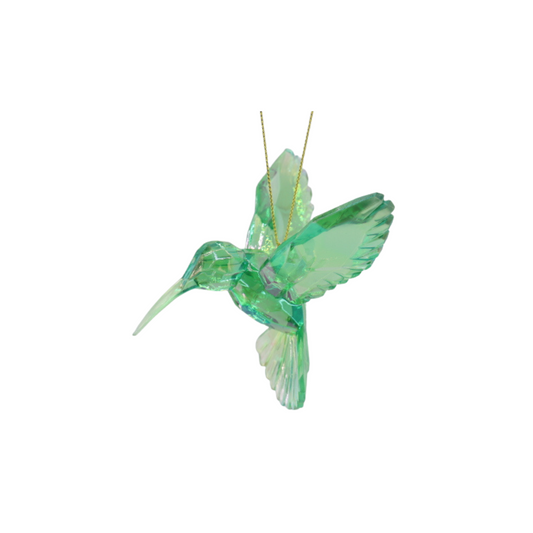 Ornament Hummingbird - Acrylic - Green - 9.5x7x9 cm