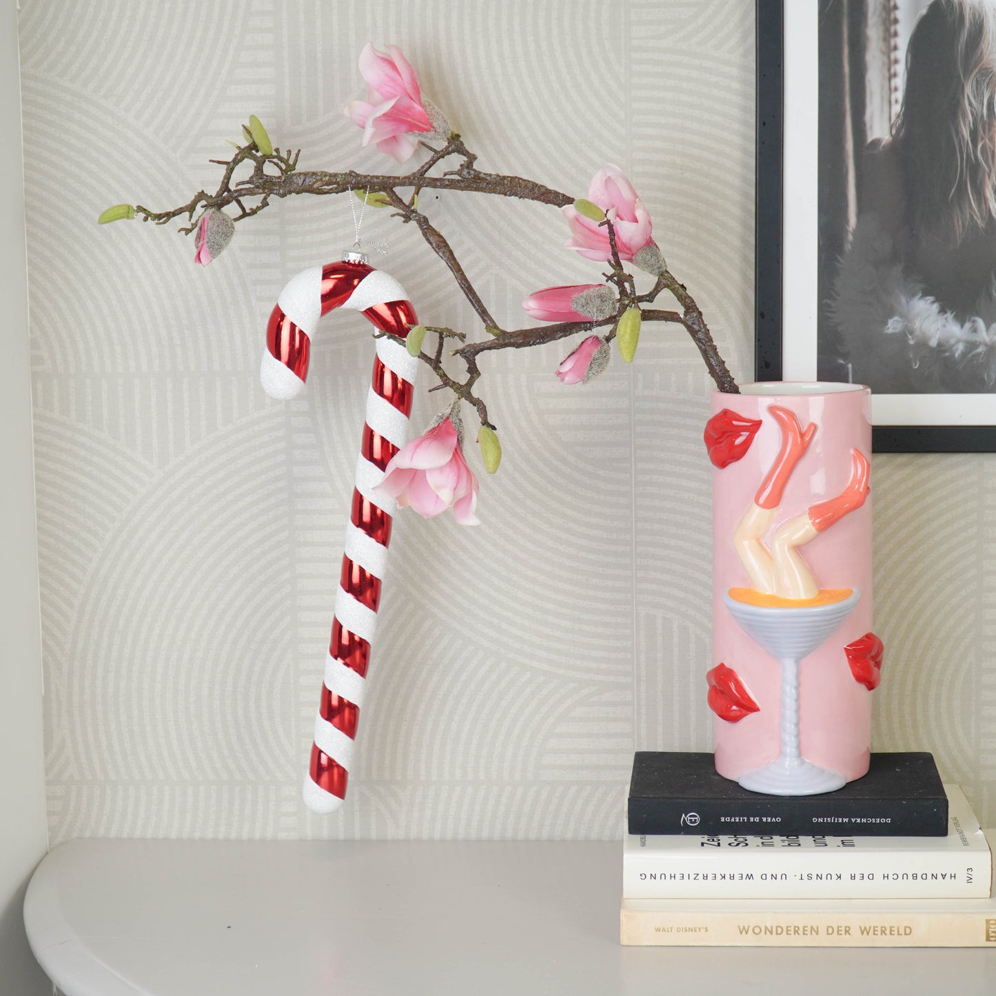 Christmas Decoration - Candy Cane - Polysterene - Red/White - 11x3x42 cm