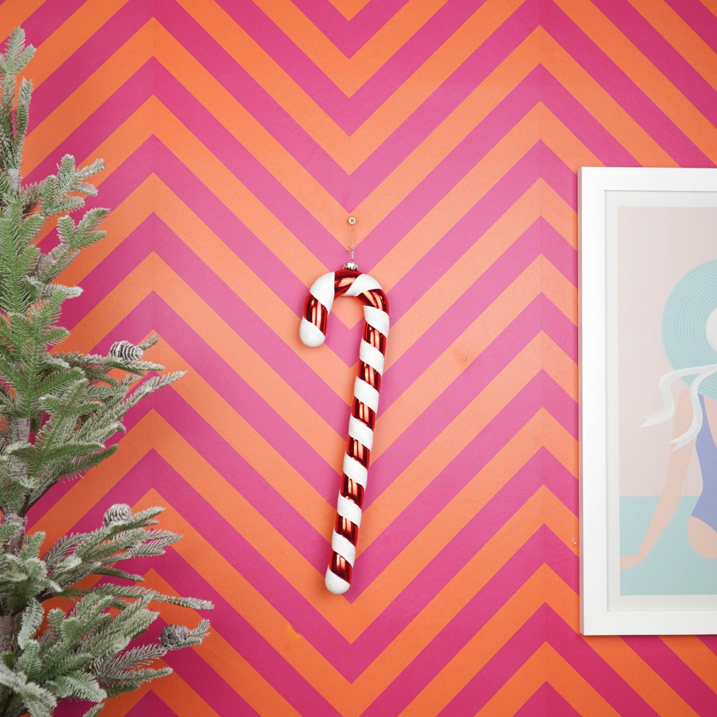 Candy Cane - Plastic - Red/White - 11x3x42