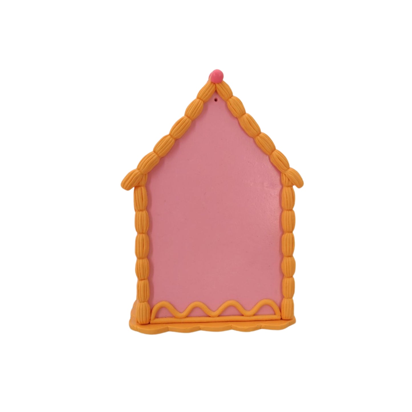 LED - Candy House - Polyresin - Pink/Orange - 13x13x18,5cm
