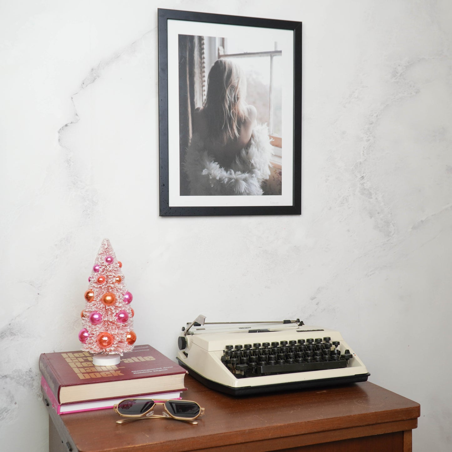 Christmas Tree - Sisal/Plastic - Pink - 11x23cm