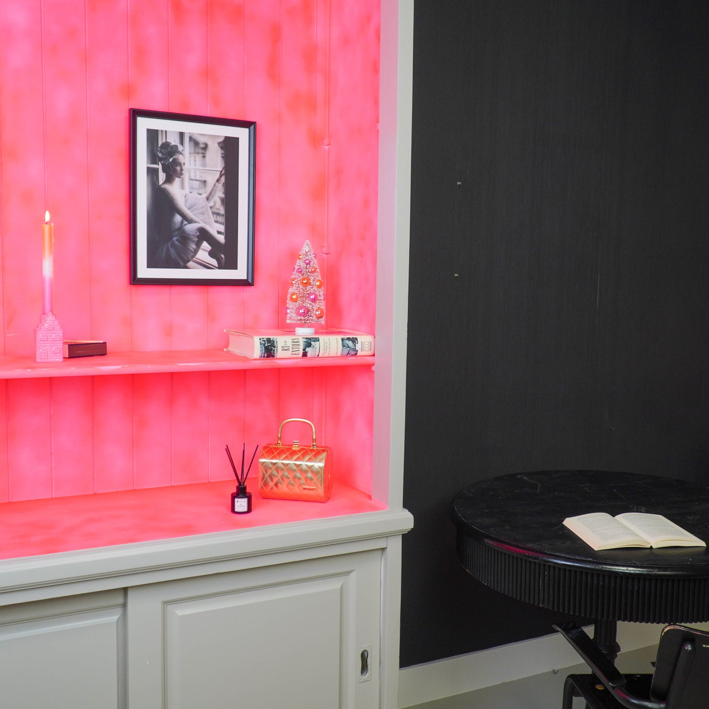 Christmas Tree - Sisal/Plastic - Pink - 11x23cm