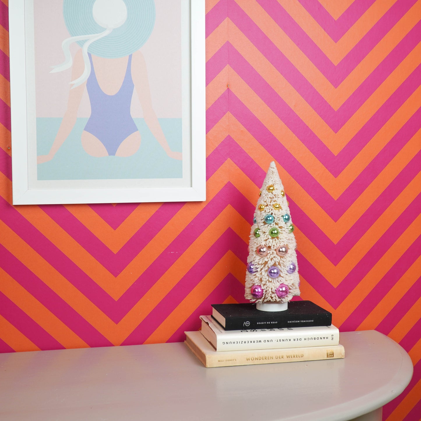 Christmas Tree - Sisal/Plastic - Multi-color -12x31 cm