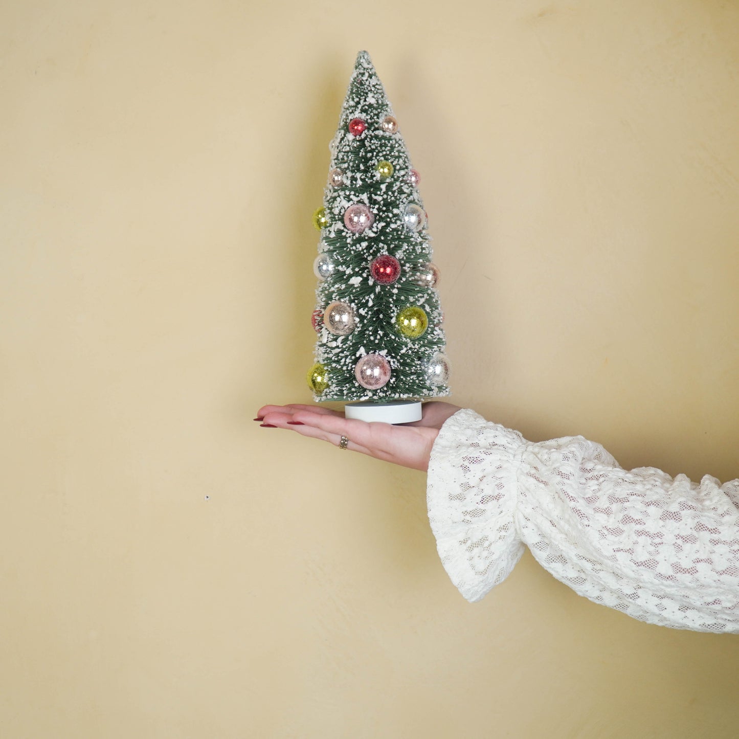 Christmas Tree - Plastic -Green/Multi-color -12,5x30 cm