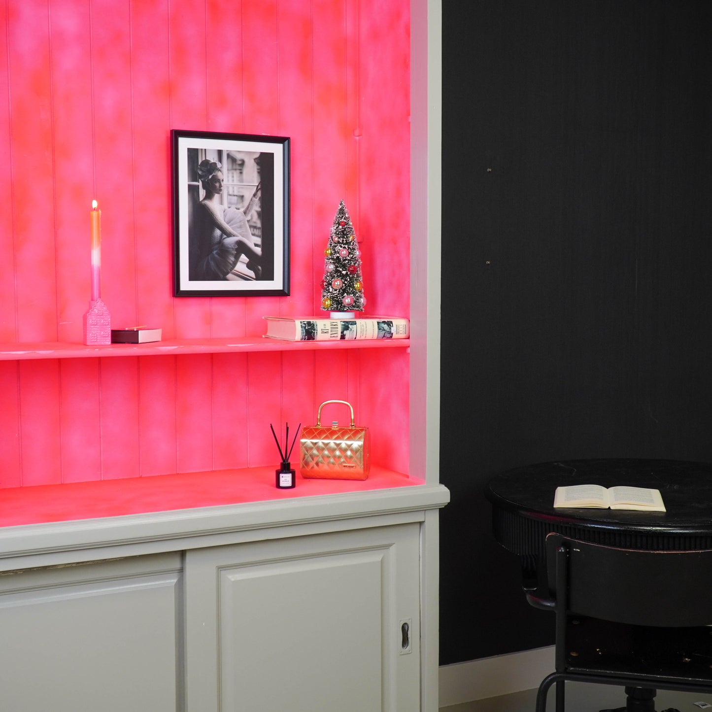 Christmas Tree - Plastic -Green/Multi-color -12,5x30 cm