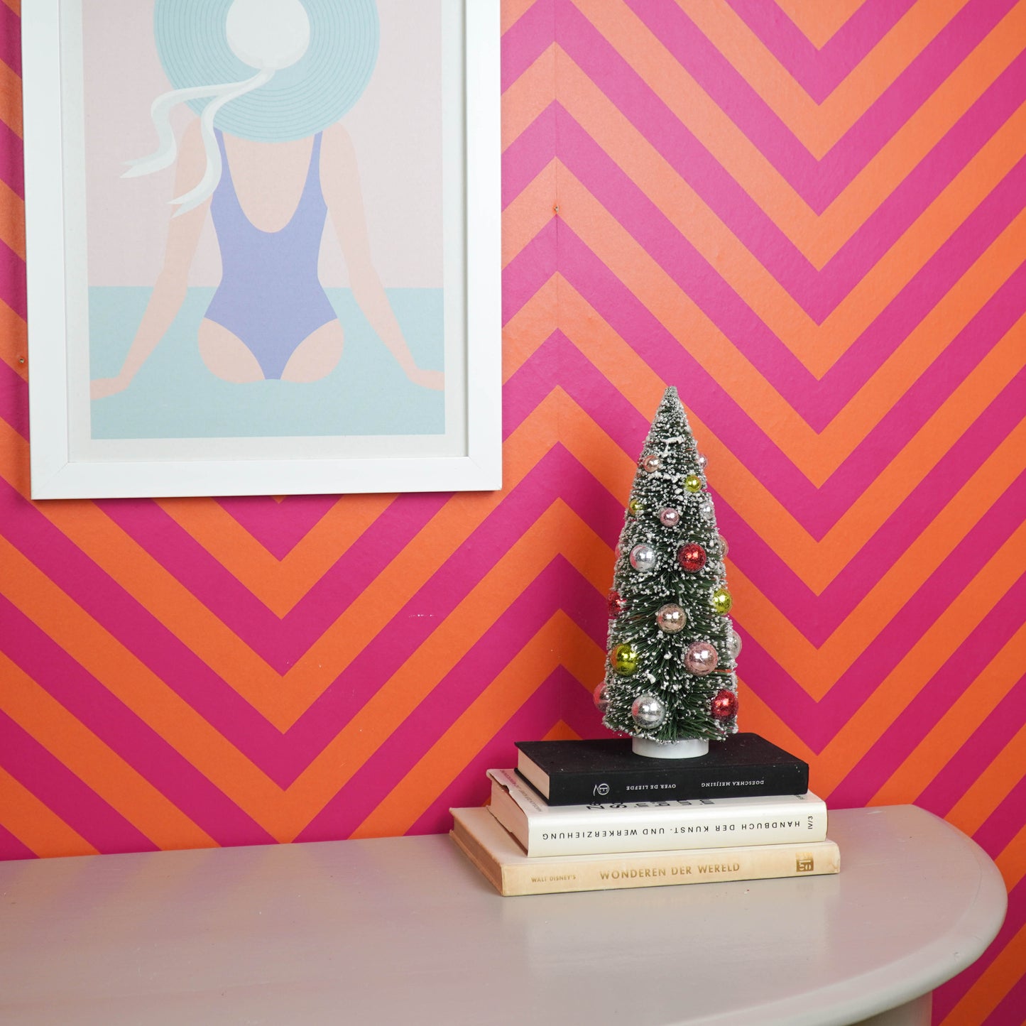 Christmas Tree - Plastic -Green/Multi-color -12,5x30 cm