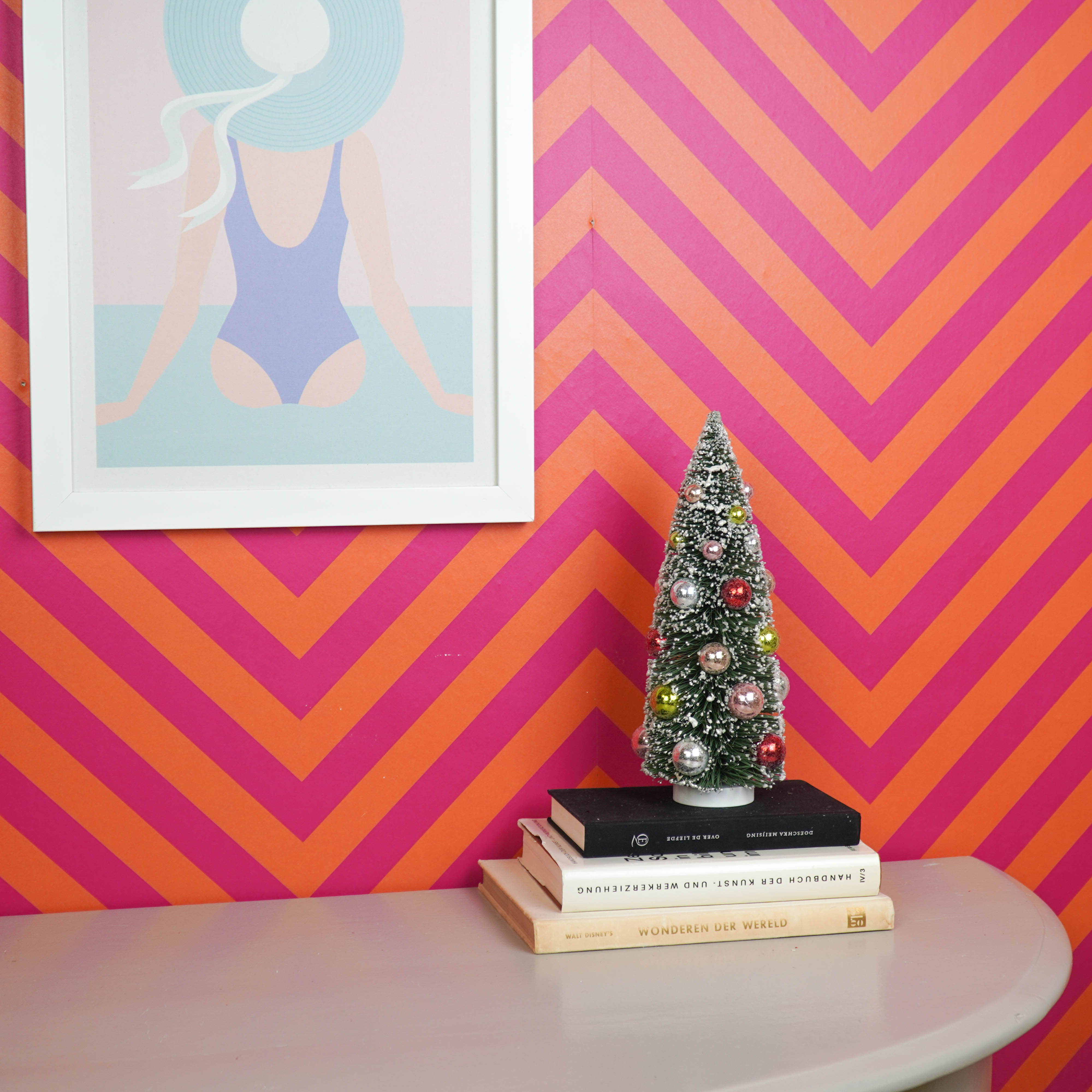 Christmas Tree - Plastic -Green/Multi-color -12,5x30 cm