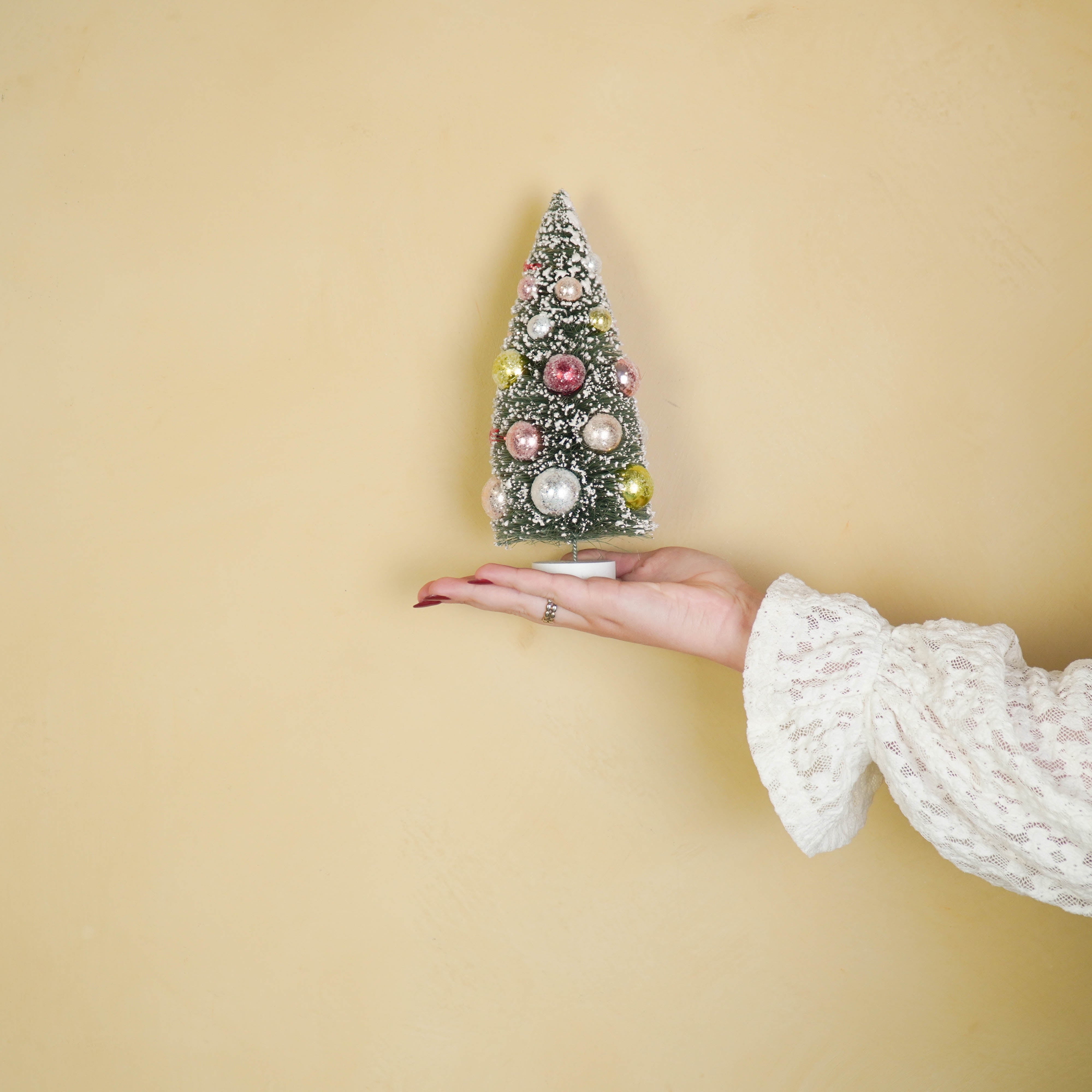 Christmas Tree - Plastic -Green/Multi-color -12,5x30cm