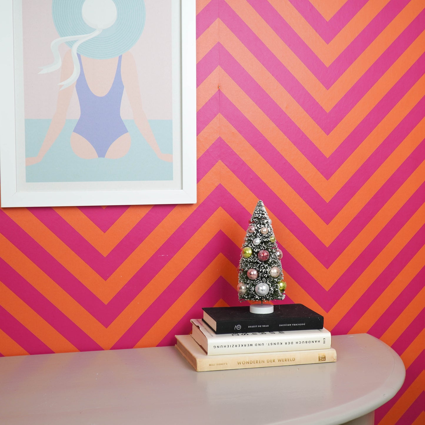 Christmas Tree - Plastic -Green/Multi-color -12,5x30cm