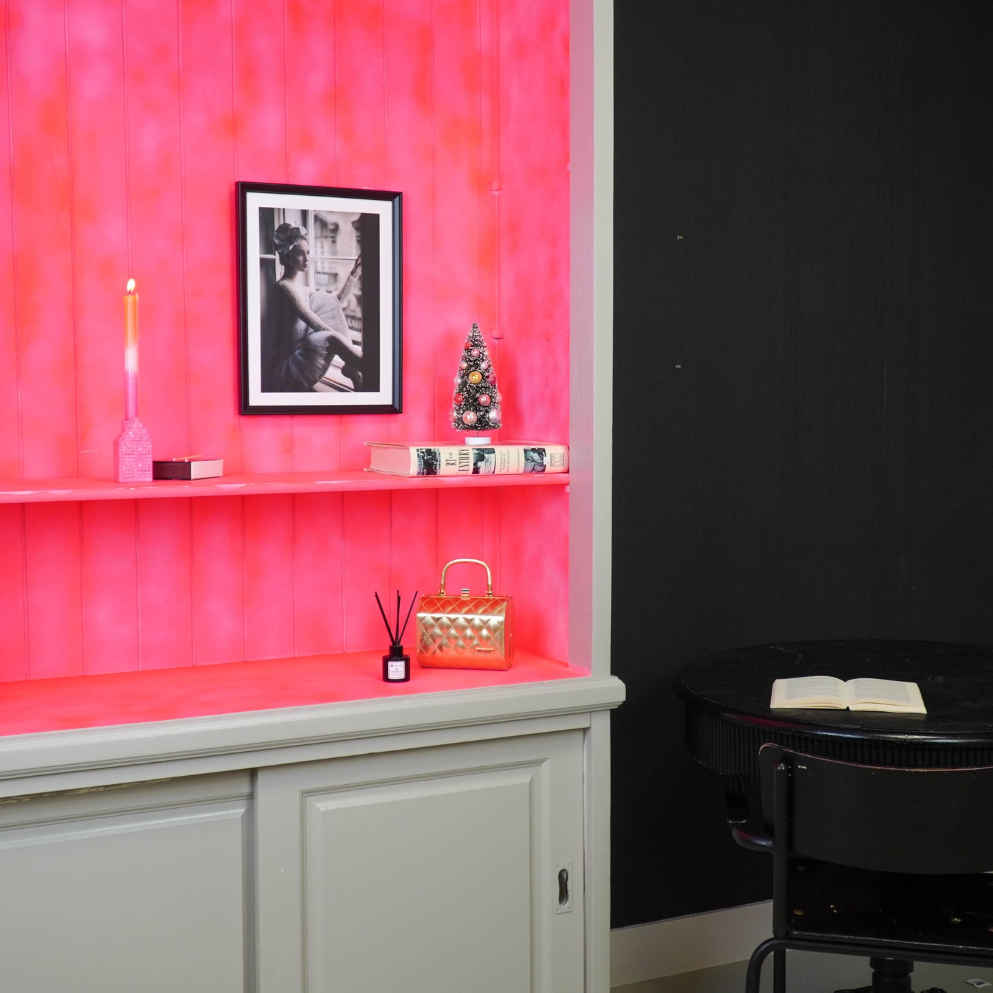 Christmas Tree - Plastic -Green/Multi-color -12,5x30cm