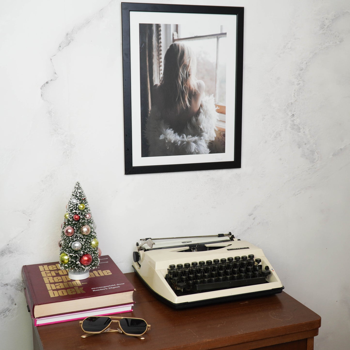 Christmas Tree - Plastic -Green/Multi-color -12,5x30cm