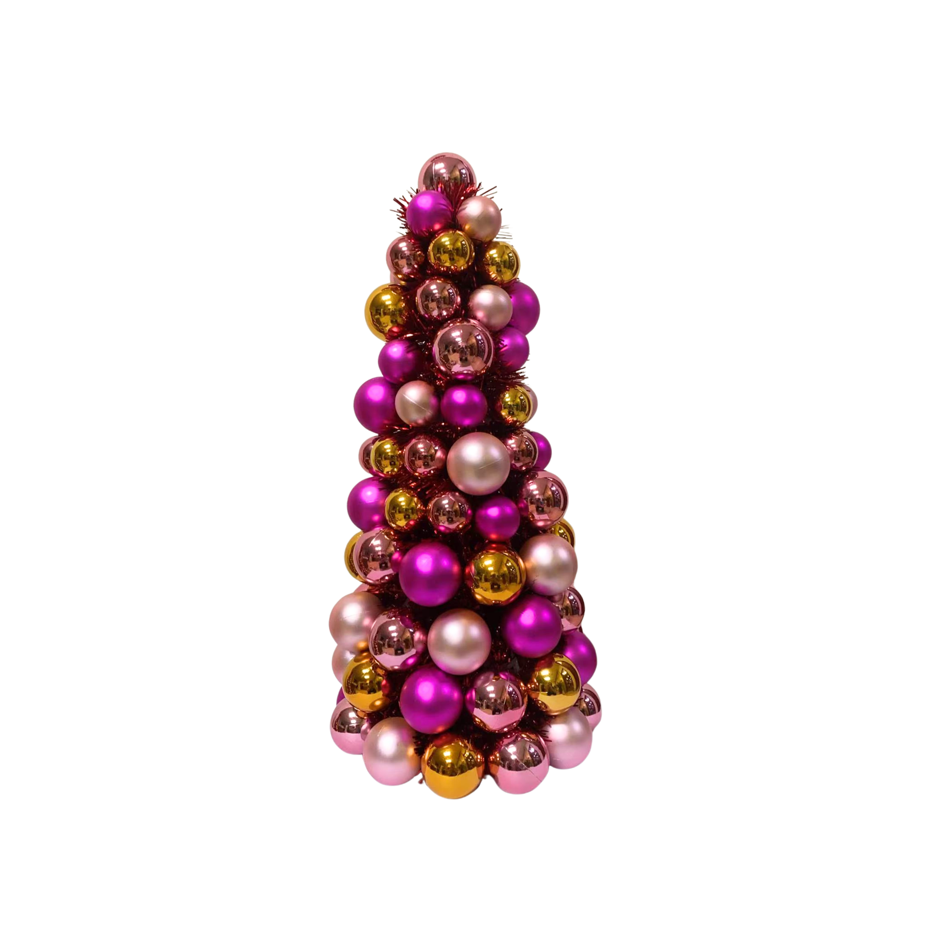 Christmas Decoration - Christmas Baubles - Christmas Decoration - Polysterene - Pink/Orange - 19x41 cm