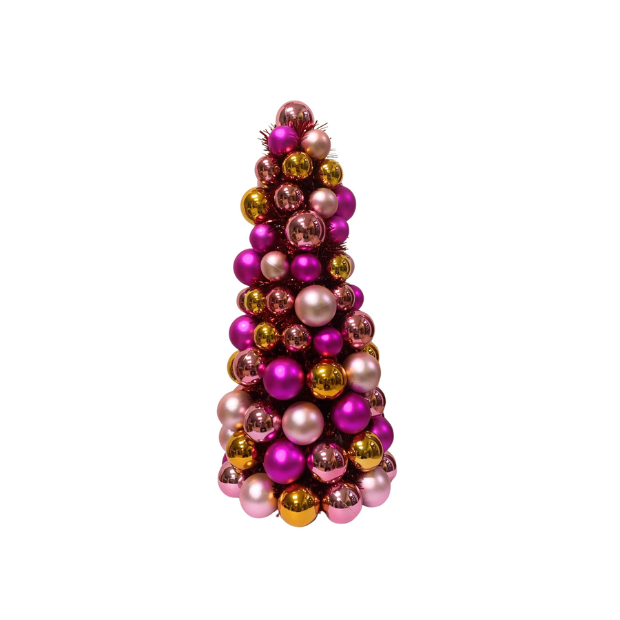 Christmas Decoration - Christmas Baubles - Christmas Decoration - Polysterene - Pink/Orange - 19x41 cm