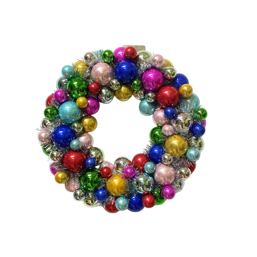 Christmas Decoration - Christmas Wreath - Christmas Baubles - Polysterene - Multicolour - 34x10 cm