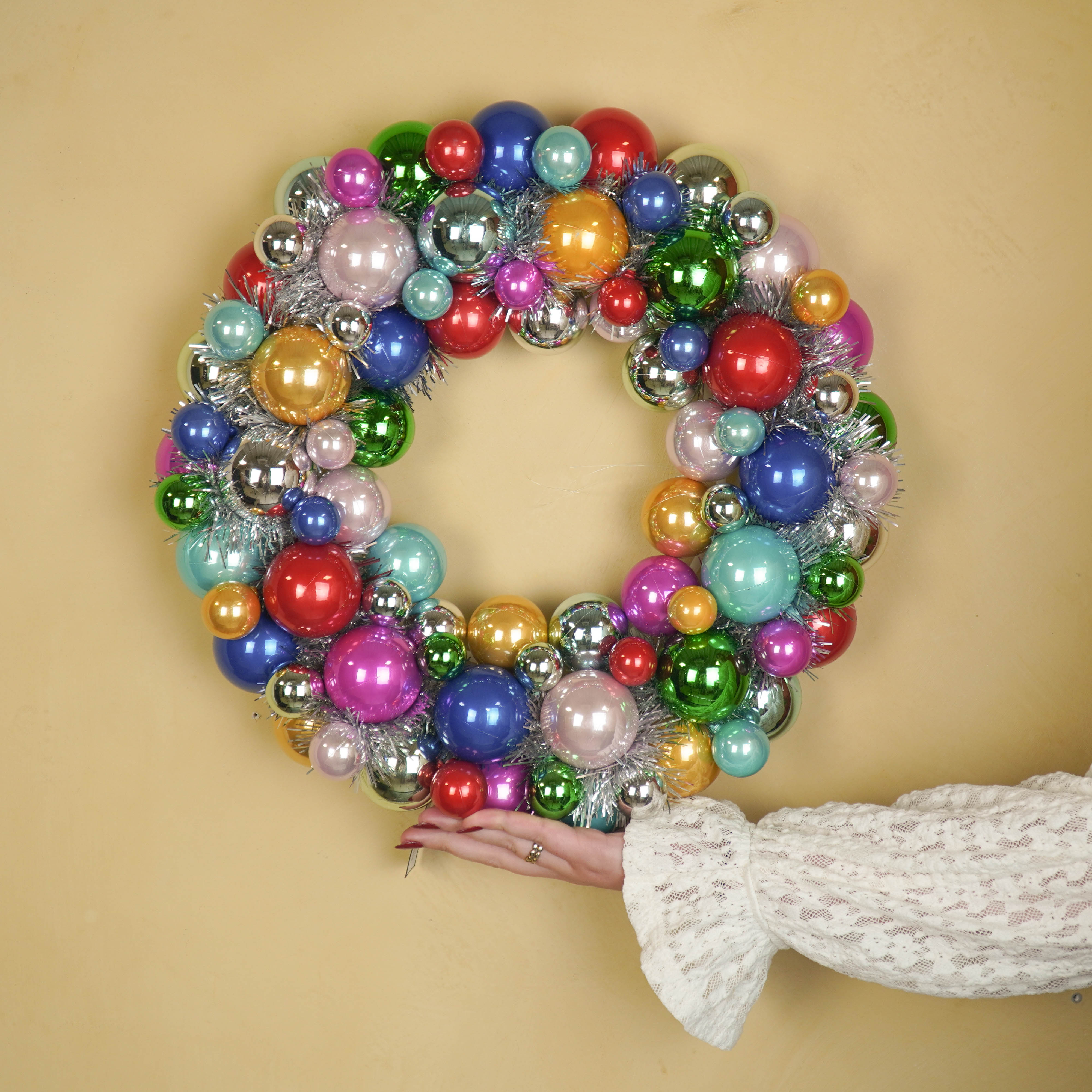 Christmas Decoration - Christmas Wreath - Christmas Baubles - Polysterene - Multicolour - 34x10 cm