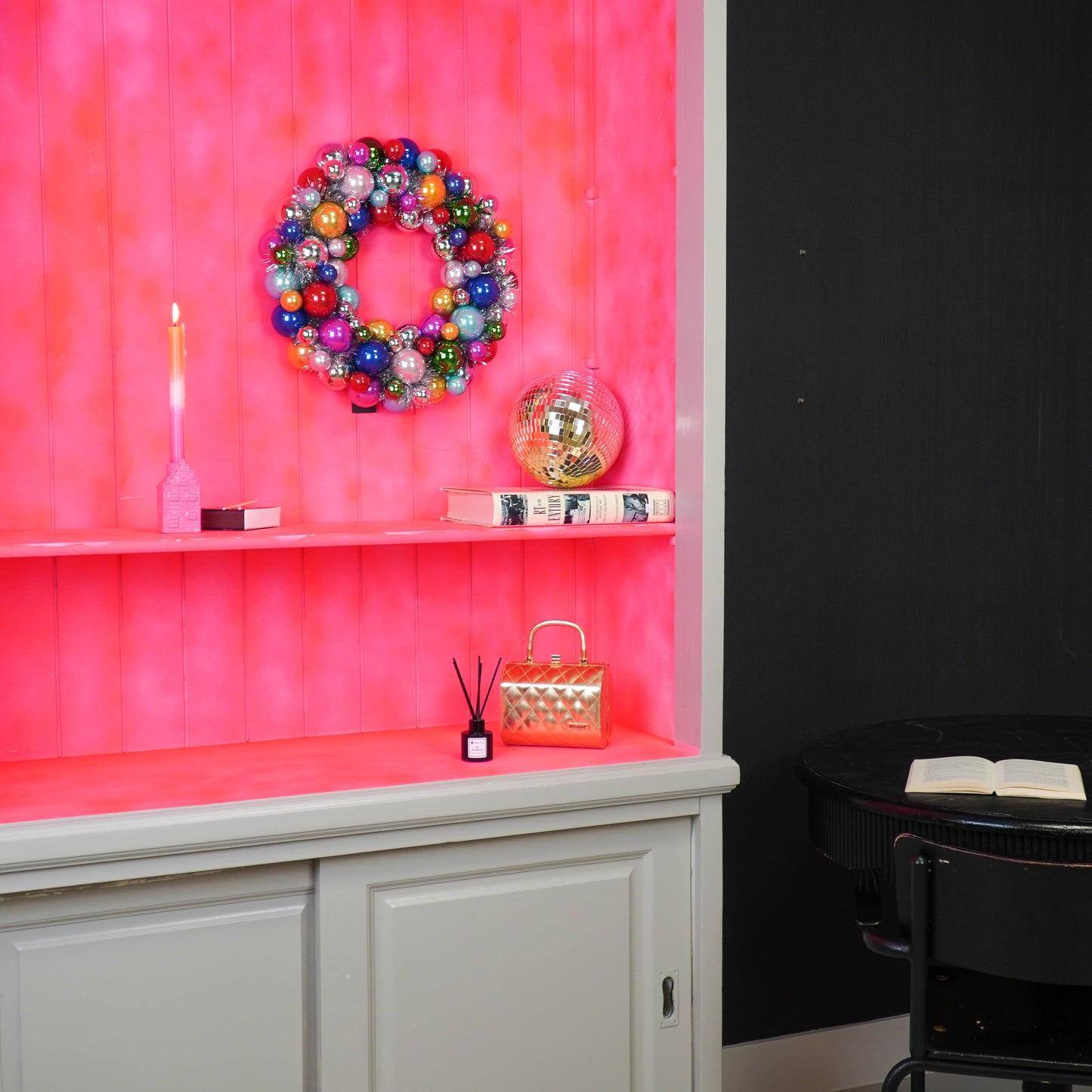 Christmas Wreath  - Plastic - Multicolour - 34x10cm