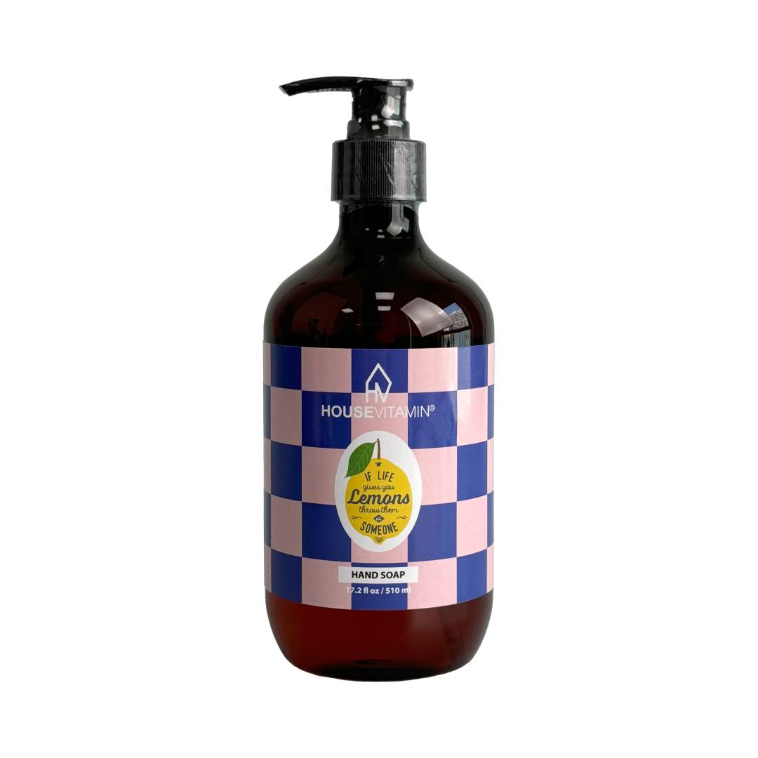 Vegan Hand Soap Dispenser - Lemon/ Bergamot/Basil - 530ml