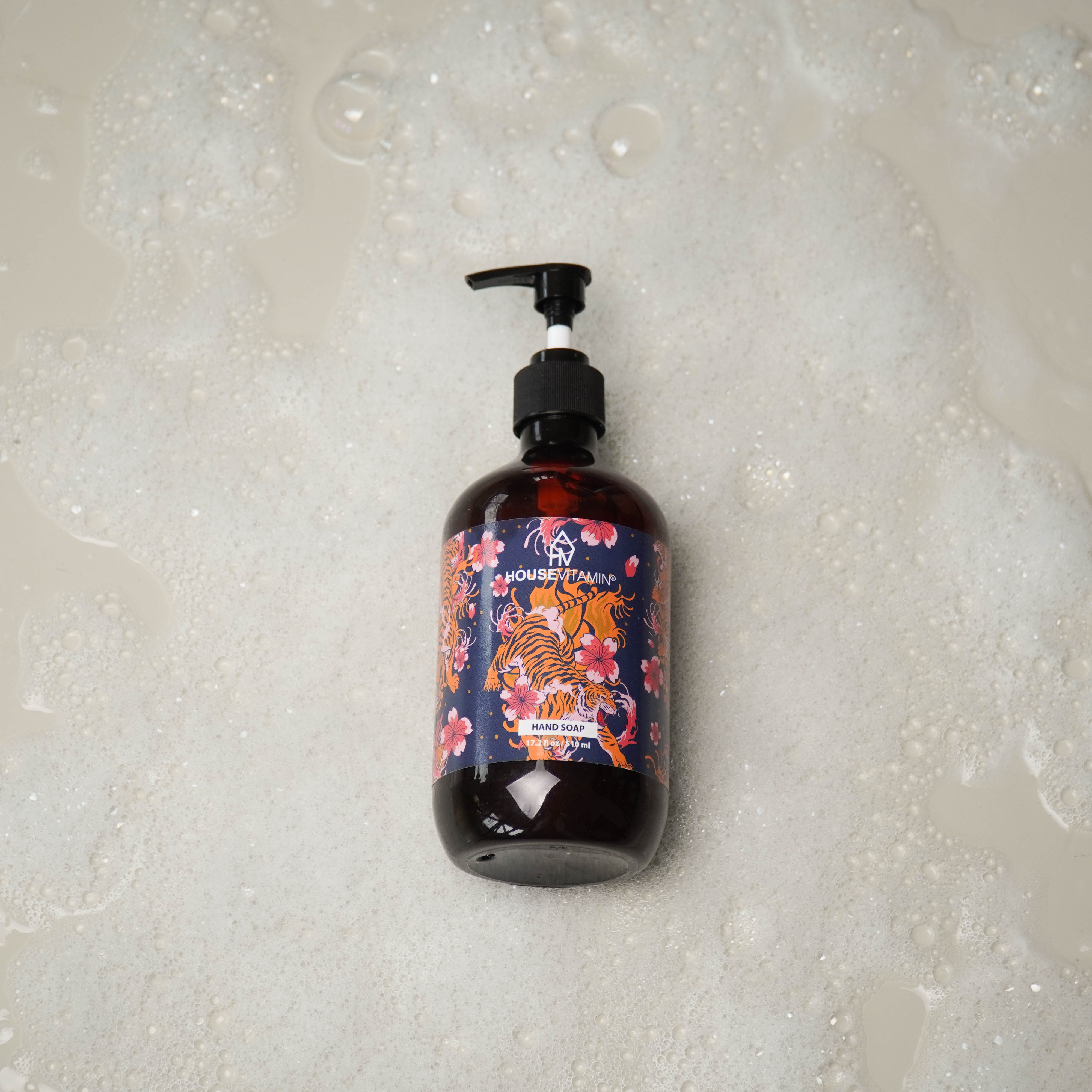 Vegan Hand Soap Dispenser - Wood & Sage - 530ml