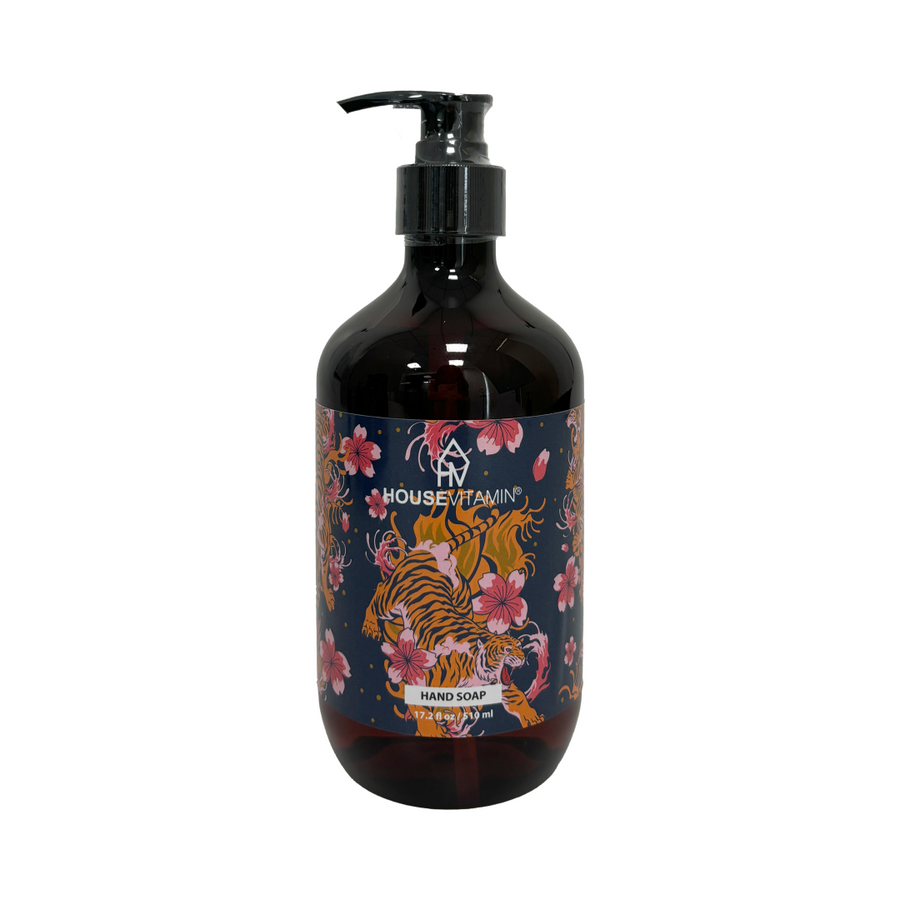 Vegan Hand Soap Dispenser - Wood & Sage - 530ml