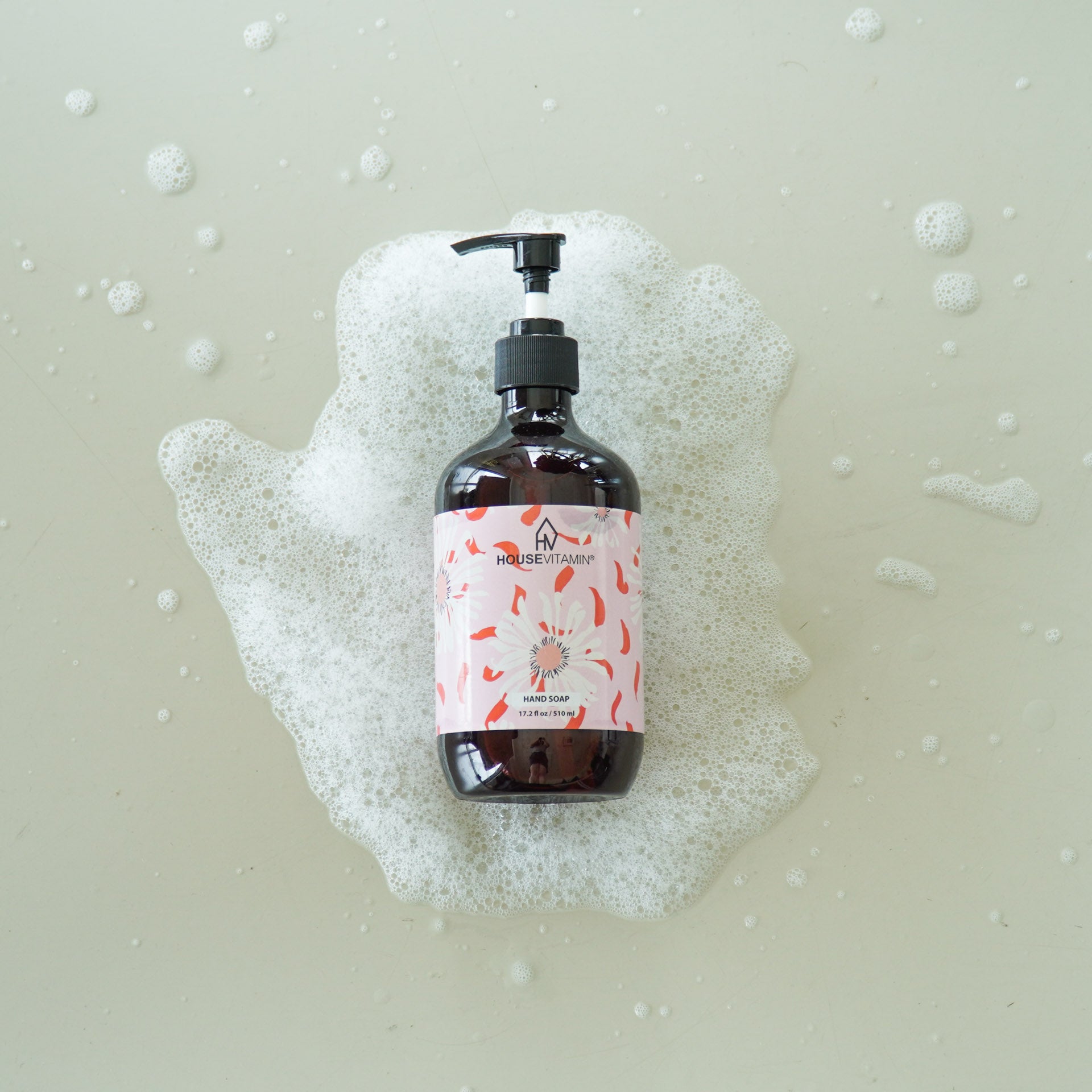 Vegan Hand Soap Dispenser - Peony - 530ml