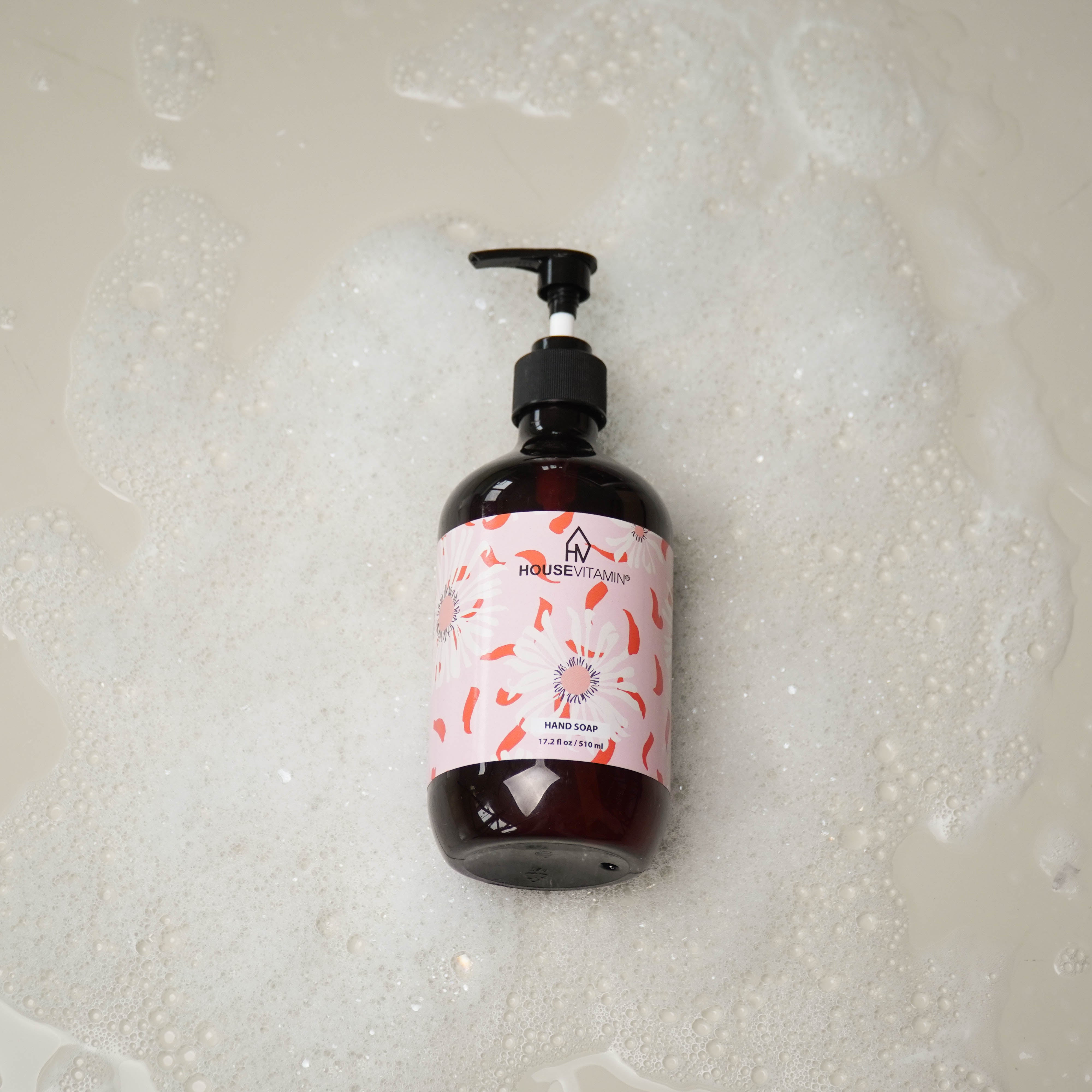 Vegan Hand Soap Dispenser - Peony - 530ml