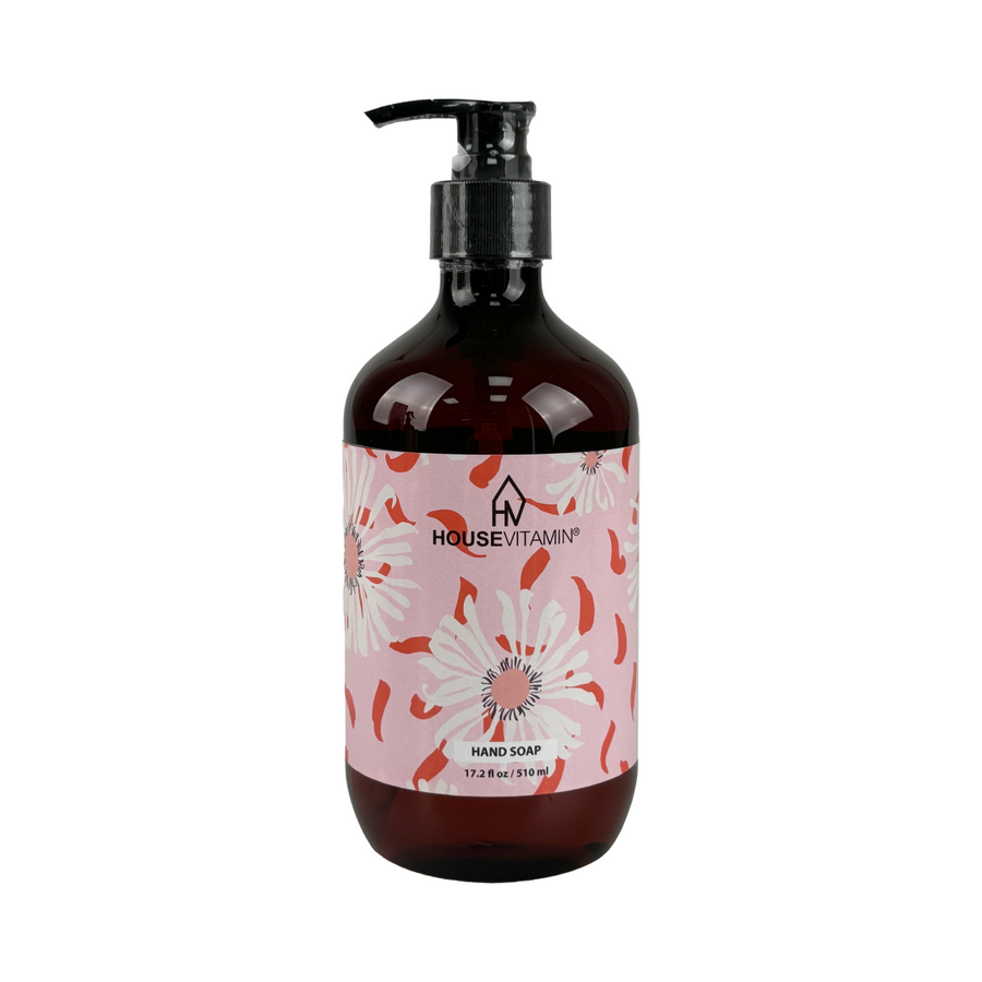Vegan Hand Soap Dispenser - Peony - 530ml