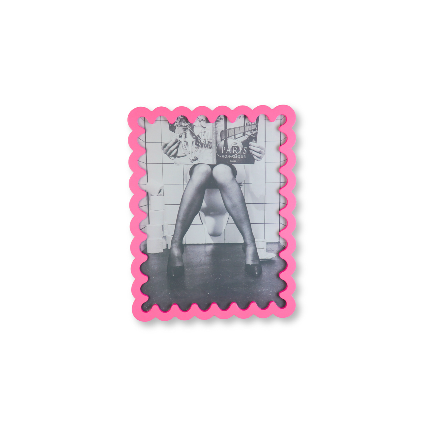 Picture frame - Wavey - Neon Pink - MDF - 24x33x1.5cm