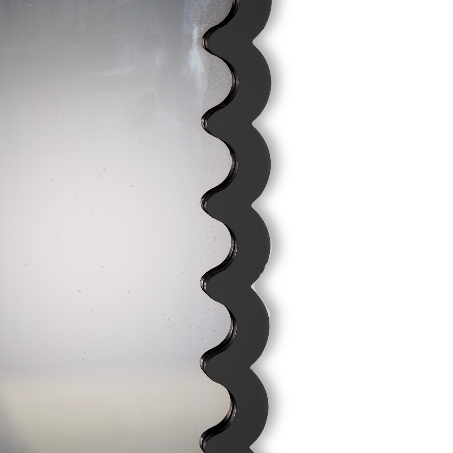 Mirror - Wavey - Black - MDF - 24x33x1.5cm