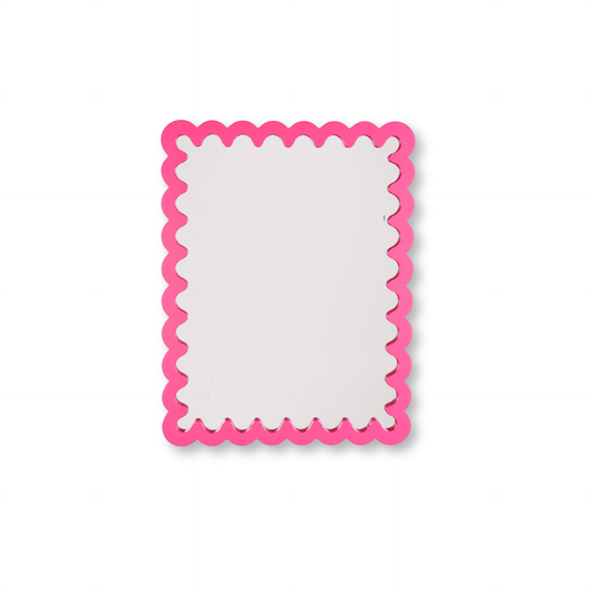 Mirror - Wavey - Neon Pink - MDF - 24x33x1.5cm
