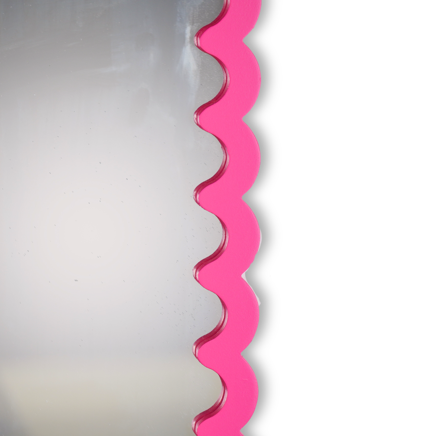 Mirror - Wavey - Neon Pink - MDF - 24x33x1.5cm