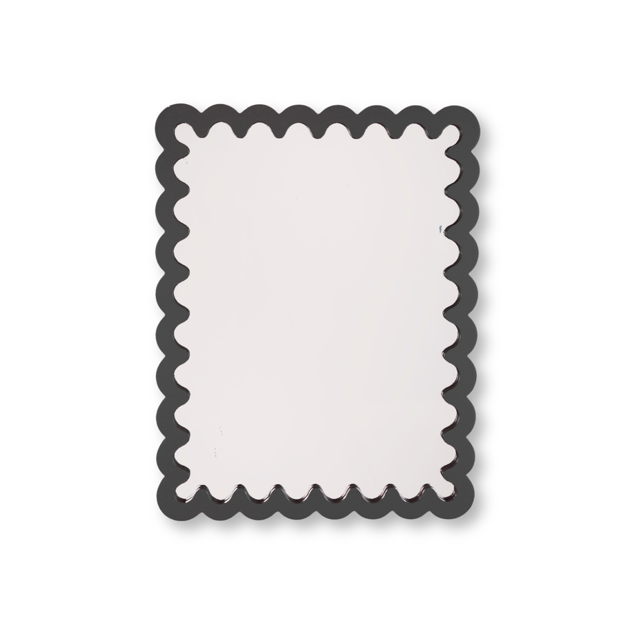 Mirror - Wavey - Black - MDF - 33x43x1.5cm