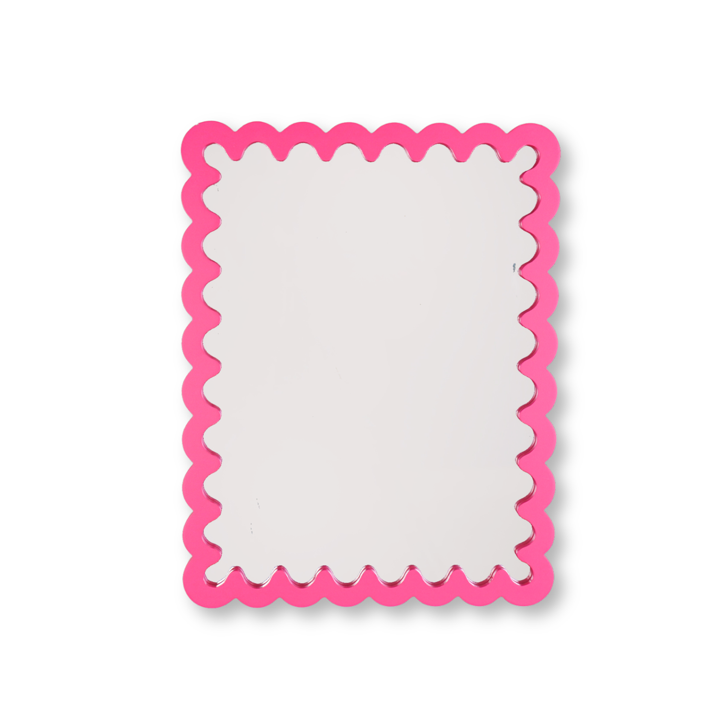 Mirror - Wavey - Neon Pink - MDF - 33x43x1.5cm