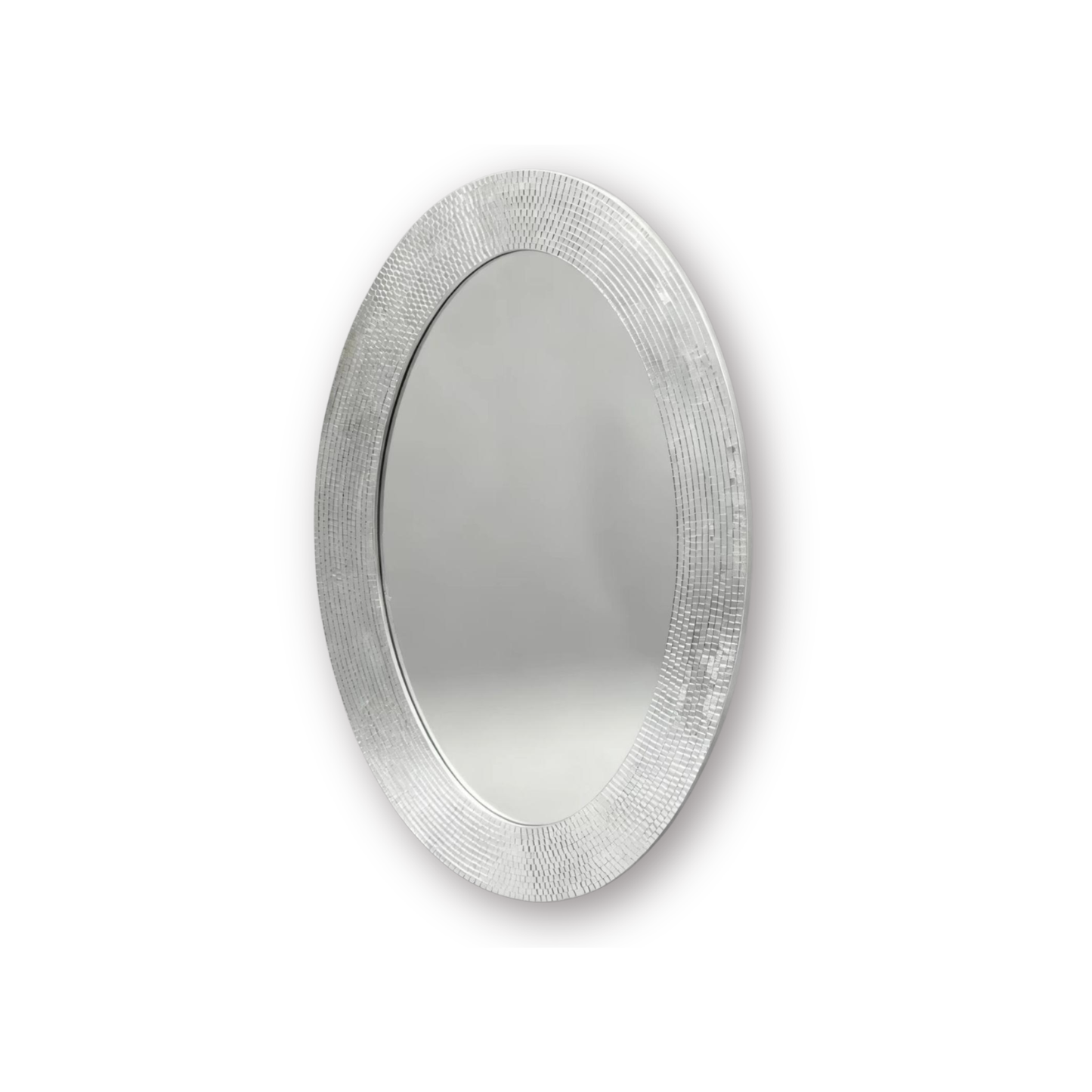 Mirror - Oval - Disco -Silver - 60x1x40cm