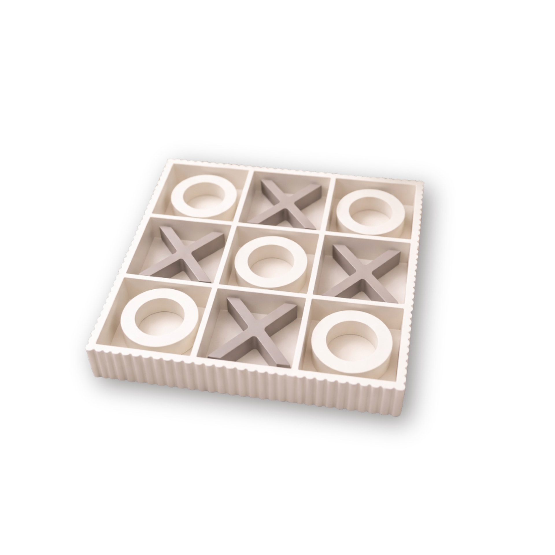 Game - Tic Tac Toe - MDF - Sand/Taupe - 33x33x5cm