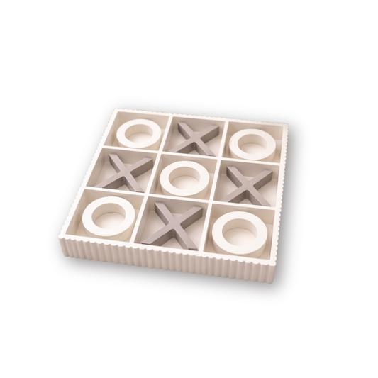 Game - Tic Tac Toe - MDF - Sand/Taupe - 33x33x5cm