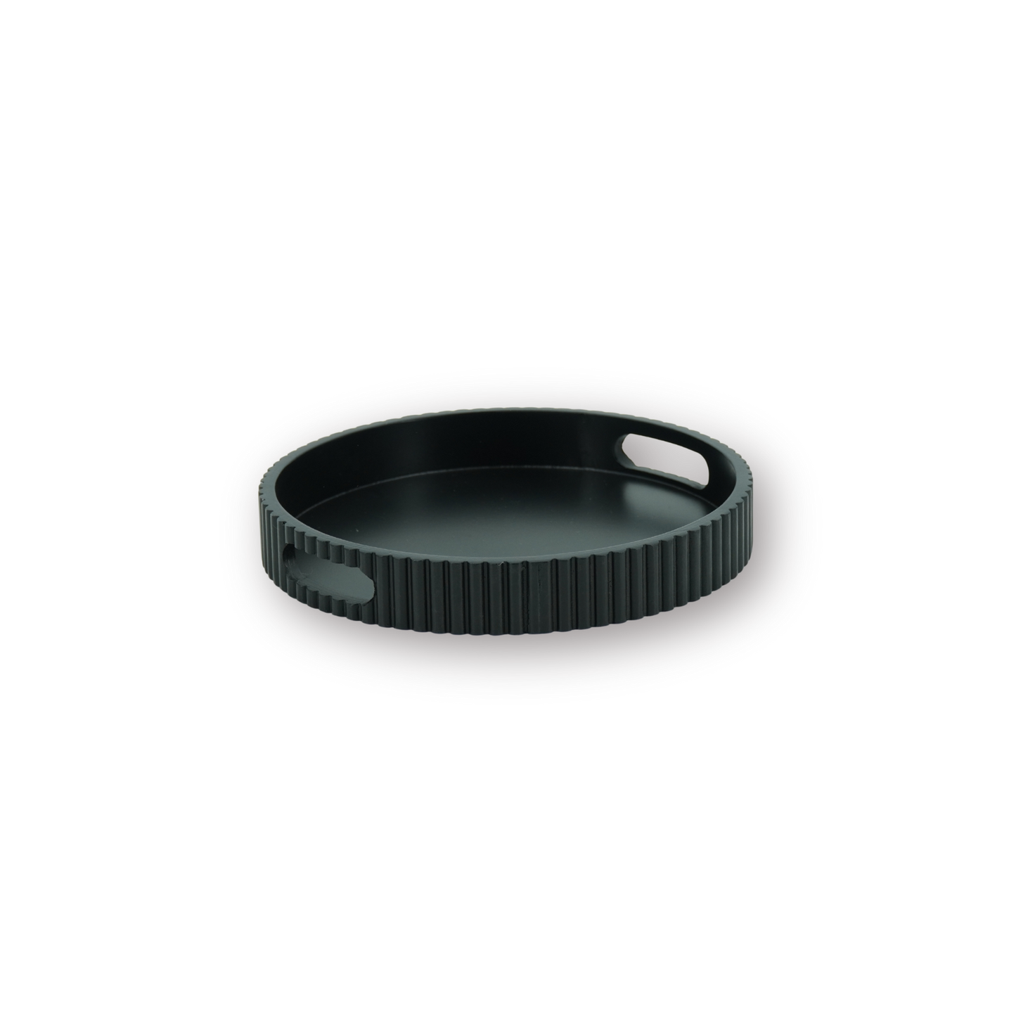 Tray/Plateau - Round - MDF - Black - 25.5x4x25.5cm