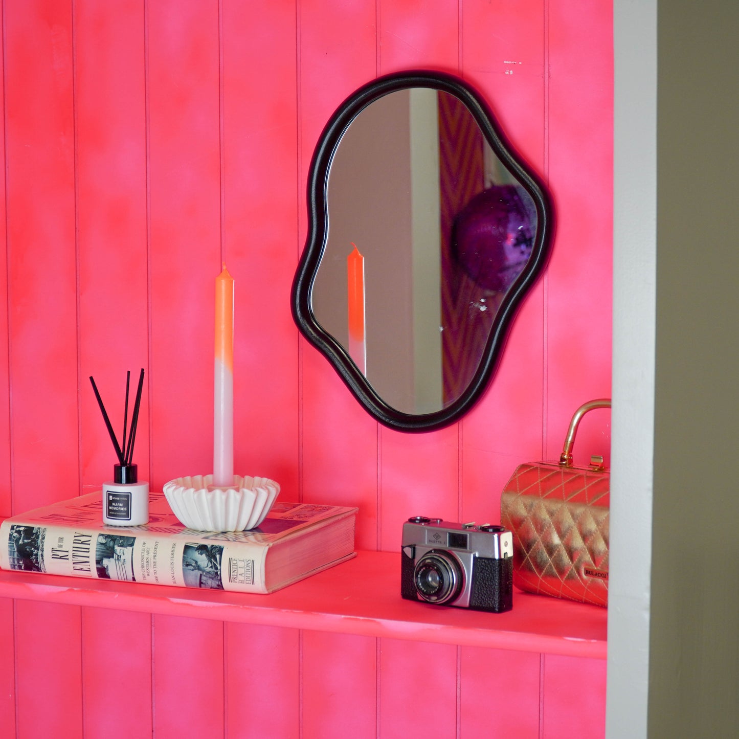 Mirror - Organic - MDF - Black - 30x40cm